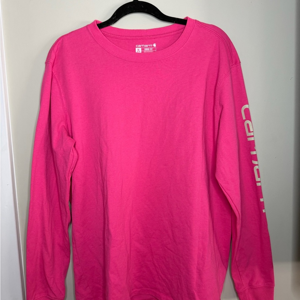 Carhartt Women's Vibrant Pink Long Sleeve Tee
